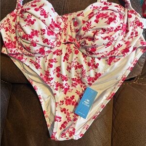 Cupshe Pink Floral Bikini